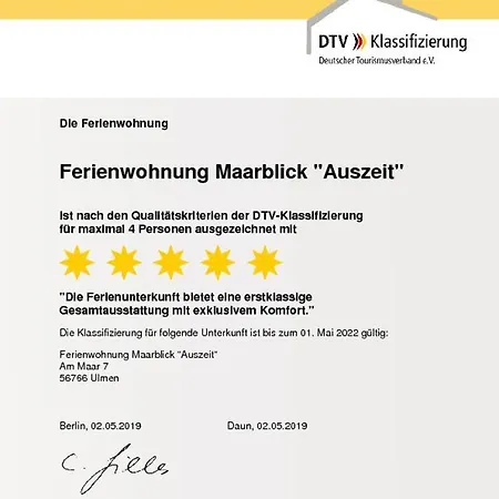 Ferienwohnung Maarblick Apartment *